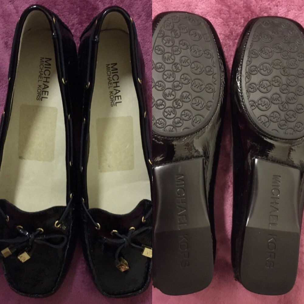 Michael Kors Patent Leather Gold hardware Loafers - Picture 5 of 5